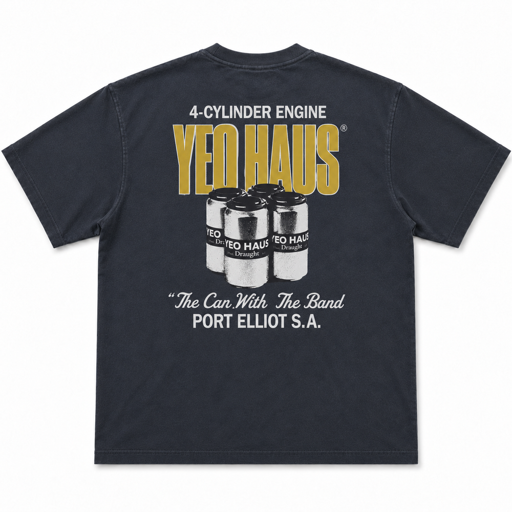 4 Cylinder Vintage Black tee back product view