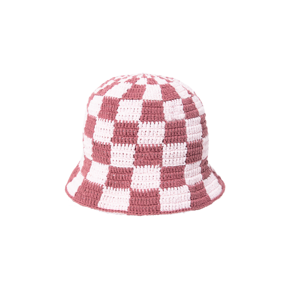 Crochet Bucket Hat Pink/Red