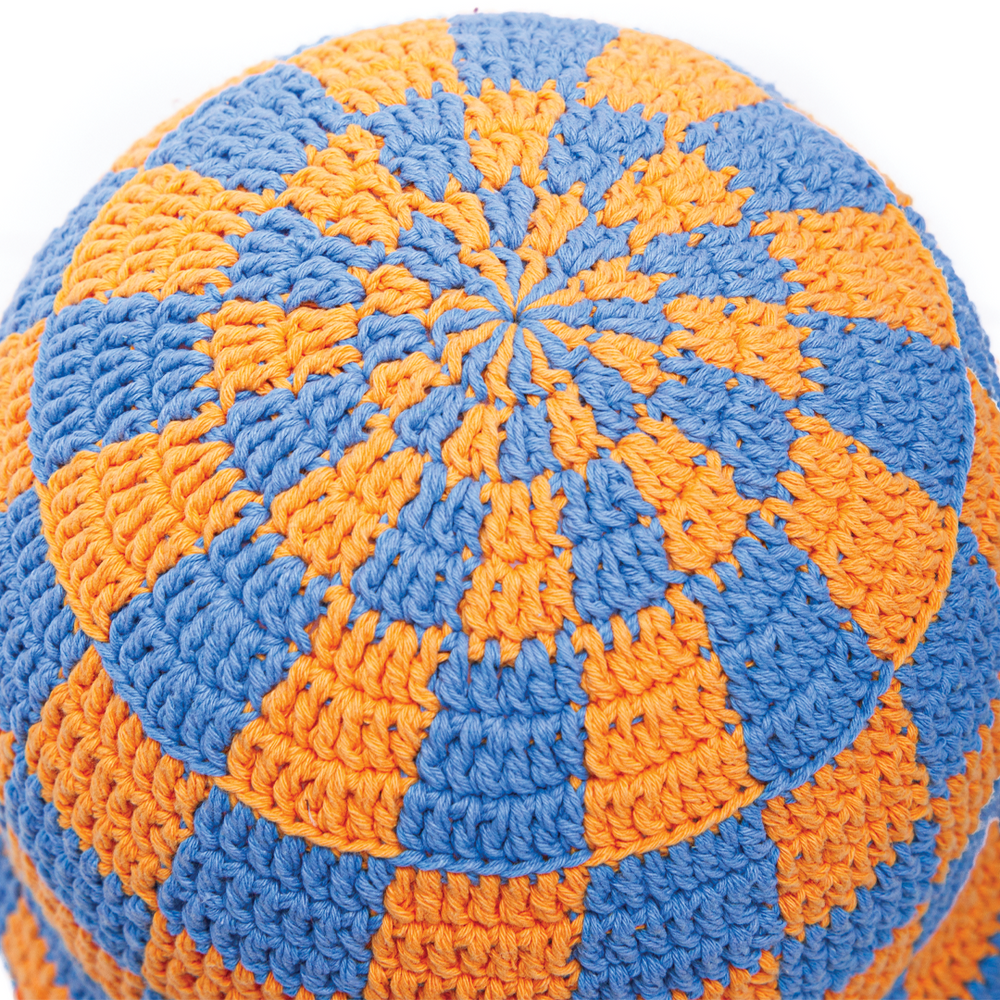 Crochet Bucket Hat Blue/Orange