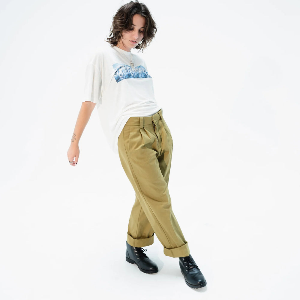 Welcome Rivers - Baggy Twill Trousers Olive