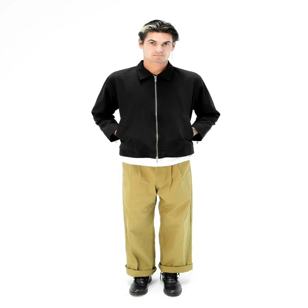 Welcome Rivers - Baggy Twill Trousers Olive