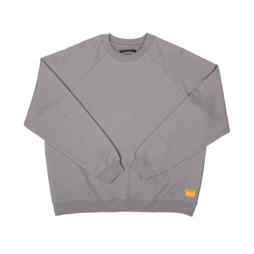 Staple Raglan Crew - Stone Grey