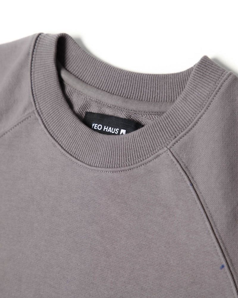 Staple Raglan Crew - Stone Grey